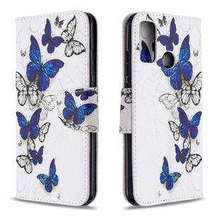 For Huawei P Smart (2020) Colored Drawing Pattern Horizontal Flip Leather Case with Holder & Card Slots & Wallet(Butterflies)