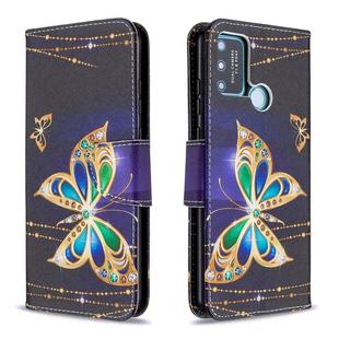 For Huawei Honor 9A Colored Drawing Pattern Horizontal Flip Leather Case with Holder & Card Slots & Wallet(Big Butterfly)