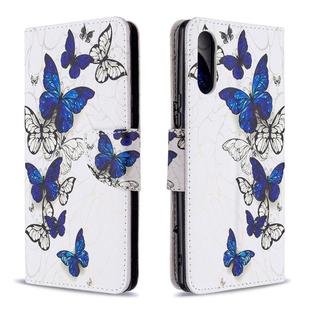 For Sony Xperia L4 Colored Drawing Pattern Horizontal Flip Leather Case with Holder & Card Slots & Wallet(Butterflies)