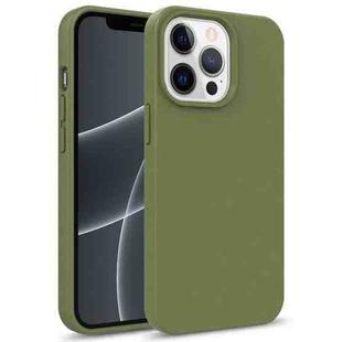 For iPhone 15 Pro Max Starry Series Shockproof Straw Material + TPU Protective Case(Army Green)