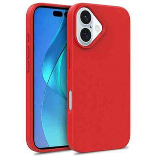 For iPhone 16 Plus Starry Series Shockproof Straw Material + TPU Protective Case(Red)