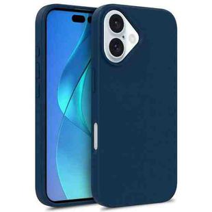 For iPhone 16 Plus Starry Series Shockproof Straw Material + TPU Protective Case(Blue)