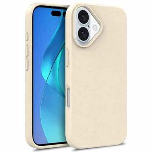 For iPhone 16 Plus Starry Series Shockproof Straw Material + TPU Protective Case(Starlight)