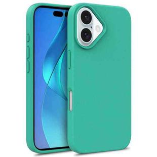 For iPhone 16 Starry Series Shockproof Straw Material + TPU Protective Case(Green)