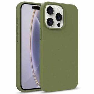 For iPhone 16 Pro Max Starry Series Shockproof Straw Material + TPU Protective Case(Army Green)