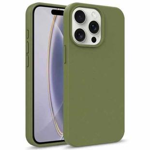 For iPhone 16 Pro Starry Series Shockproof Straw Material + TPU Protective Case(Army Green)