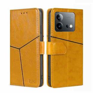 For vivo iQOO Neo 8 5G / 8 Pro 5G Geometric Stitching Leather Phone Case(Yellow)