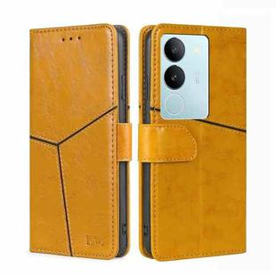 For vivo S17 5G / S17 Pro 5G Geometric Stitching Leather Phone Case(Yellow)