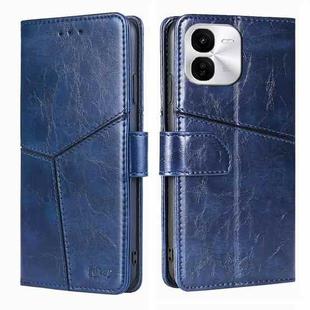 For vivo iQOO Z9x 5G Geometric Stitching Leather Phone Case(Blue)