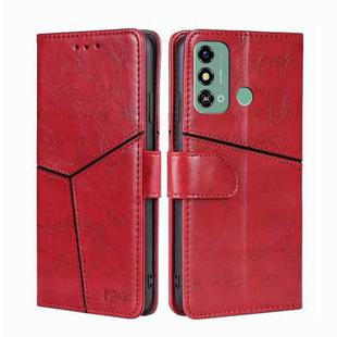 For ZTE Blade A53 4G Geometric Stitching Leather Phone Case(Red)