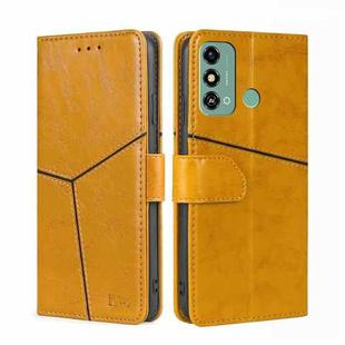 For ZTE Blade A53 4G Geometric Stitching Leather Phone Case(Yellow)