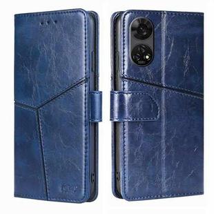 For ZTE Anshin Family Geometric Stitching Leather Phone Case(Blue)