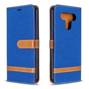 For LG K51 Color Matching Denim Texture Horizontal Flip Leather Case with Holder & Card Slots & Wallet & Lanyard(Royal Blue)