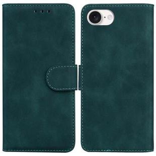 For iPhone SE 2024 Skin Feel Pure Color Flip Leather Phone Case(Green)