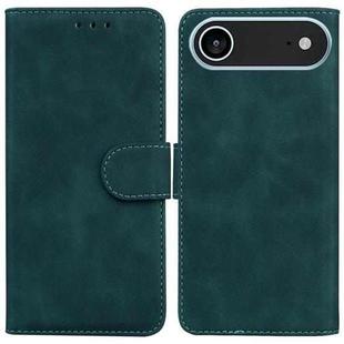 For iPhone 17 Air Skin Feel Pure Color Flip Leather Phone Case(Green)