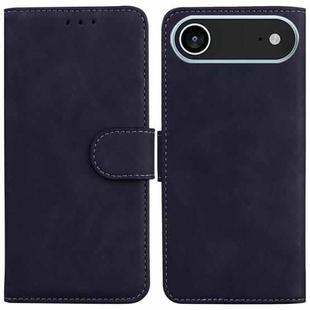 For iPhone 17 Air Skin Feel Pure Color Flip Leather Phone Case(Black)