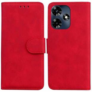 For Infinix Hot 30 Skin Feel Pure Color Flip Leather Phone Case(Red)