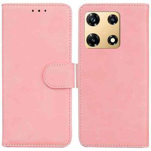 For Infinix Note 30 Pro Skin Feel Pure Color Flip Leather Phone Case(Pink)