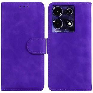 For Infinix Note 30i Skin Feel Pure Color Flip Leather Phone Case(Purple)