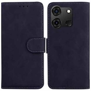 For Infinix Smart 7 India / 7 Plus Skin Feel Pure Color Flip Leather Phone Case(Black)