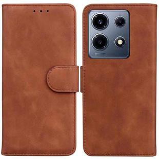 For Infinix Note 30 VIP Skin Feel Pure Color Flip Leather Phone Case(Brown)