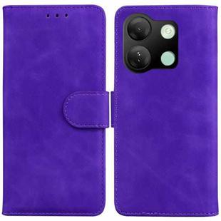 For Infinix Smart 7 HD Skin Feel Pure Color Flip Leather Phone Case(Purple)