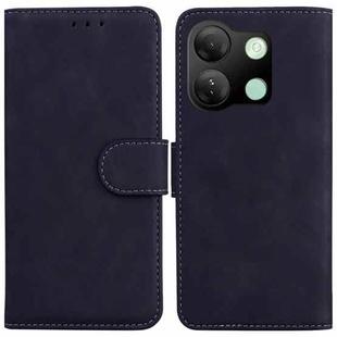 For Infinix Smart 7 HD Skin Feel Pure Color Flip Leather Phone Case(Black)