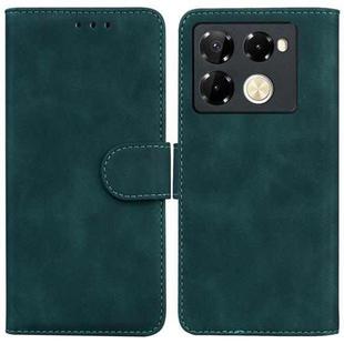 For Infinix Note 40 Pro 4G / 5G Skin Feel Pure Color Flip Leather Phone Case(Green)