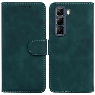 For Infinix Hot 50 4G Skin Feel Pure Color Flip Leather Phone Case(Green)