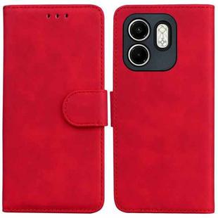 For Infinix Hot 50i / Smart 9 Skin Feel Pure Color Flip Leather Phone Case(Red)