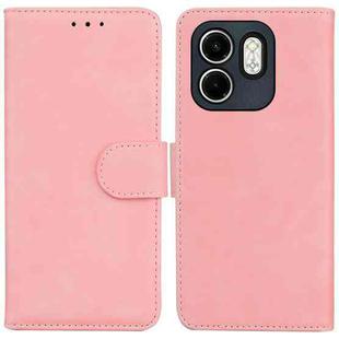 For Infinix Hot 50i / Smart 9 Skin Feel Pure Color Flip Leather Phone Case(Pink)