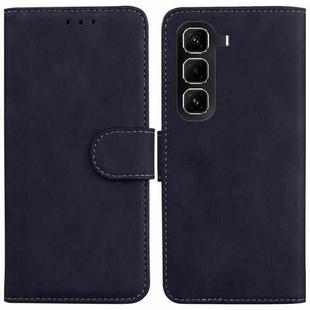 For Infinix Hot 50 Pro+ 4G Skin Feel Pure Color Flip Leather Phone Case(Black)