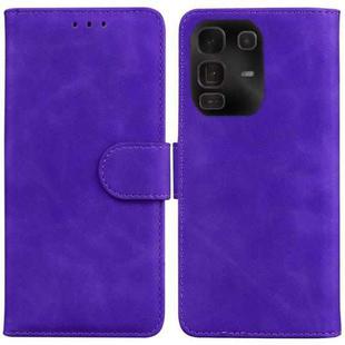For Infinix Note 50 Pro+ Skin Feel Pure Color Flip Leather Phone Case(Purple)