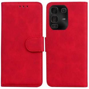 For Infinix Note 50 Pro+ Skin Feel Pure Color Flip Leather Phone Case(Red)