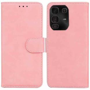 For Infinix Note 50 Pro+ Skin Feel Pure Color Flip Leather Phone Case(Pink)