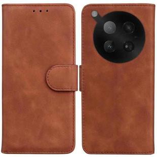 For Infinix Zero 40 4G / 5G Skin Feel Pure Color Flip Leather Phone Case(Brown)