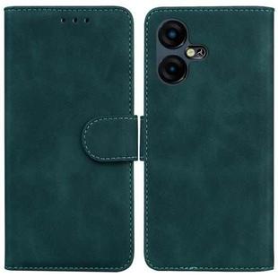 For Tecno Pova Neo 3 Skin Feel Pure Color Flip Leather Phone Case(Green)