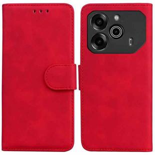 For Tecno Pova 6 5G / 6 Pro 5G Skin Feel Pure Color Flip Leather Phone Case(Red)