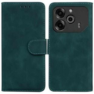 For Tecno Pova 6 5G / 6 Pro 5G Skin Feel Pure Color Flip Leather Phone Case(Green)