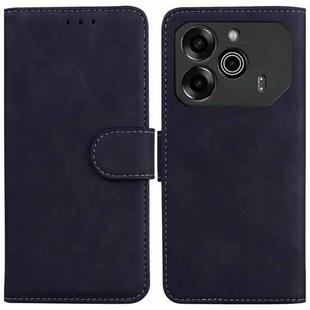 For Tecno Pova 6 5G / 6 Pro 5G Skin Feel Pure Color Flip Leather Phone Case(Black)