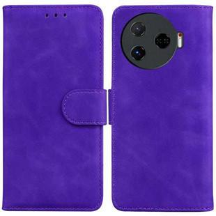 For Tecno Camon 30 Pro 5G / CL8 Skin Feel Pure Color Flip Leather Phone Case(Purple)