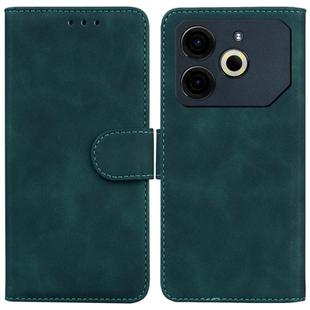 For Tecno Pova 6 Neo Skin Feel Pure Color Flip Leather Phone Case(Green)