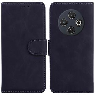 For Tecno Spark 30C Skin Feel Pure Color Flip Leather Phone Case(Black)