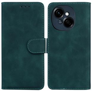 For Tecno Spark Go 1 / Pop 9 Pro Skin Feel Pure Color Flip Leather Phone Case(Green)