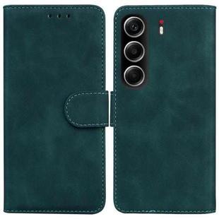 For Tecno Camon 40 Skin Feel Pure Color Flip Leather Phone Case(Green)