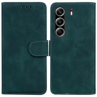 For Tecno Camon 40 Pro 4G Skin Feel Pure Color Flip Leather Phone Case(Green)