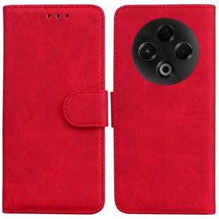 For Tecno Spark 30 4G Skin Feel Pure Color Flip Leather Phone Case(Red)