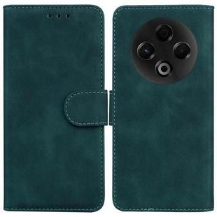 For Tecno Spark 30 4G Skin Feel Pure Color Flip Leather Phone Case(Green)