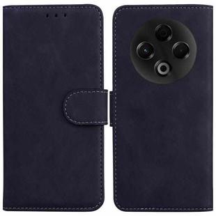 For Tecno Spark 30 4G Skin Feel Pure Color Flip Leather Phone Case(Black)