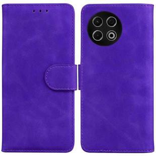 For Tecno Spark 30 Pro Skin Feel Pure Color Flip Leather Phone Case(Purple)